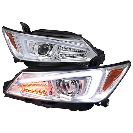 Spec-D Tuning 11-13 Scion Tc Projector Headlights With LED Light Bar - Chrome 2LHP-TC11-TM